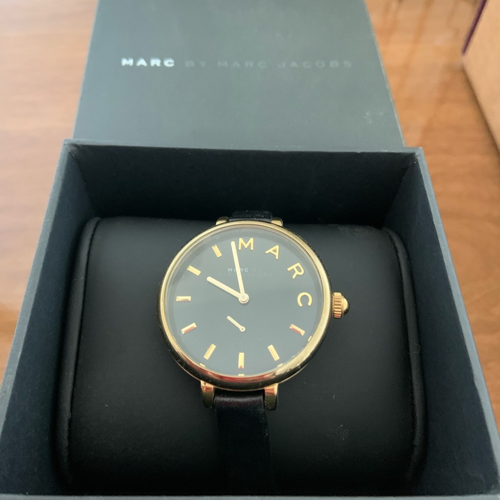 Marc Jacobs Black/ Gold Watch